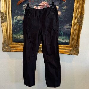 REI Girls Size 8 Black Waterproof Nylon Pull On Pants Adjustable Ankles